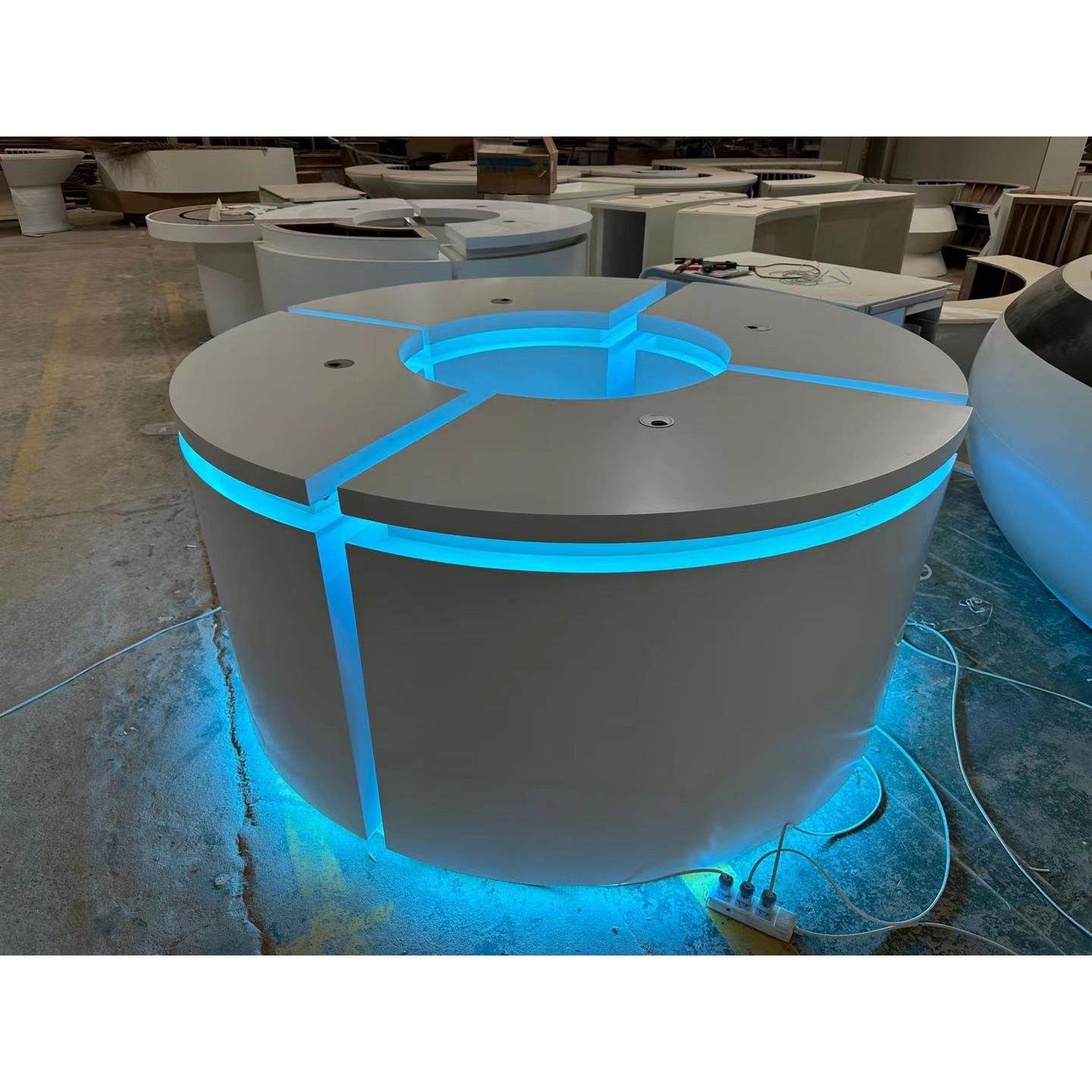 异形科技感创意展台展厅发光数码产品展示台烤漆中岛圆形展示柜,淘宝优惠券,粉丝福利购,淘宝优惠卷