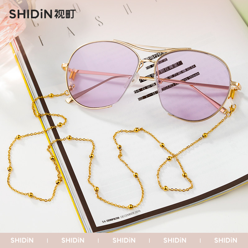 玫瑰金高级感不褪色时尚眼镜链子女士挂脖防掉墨镜链条老花镜挂绳,淘宝优惠券,粉丝福利购,淘宝优惠卷