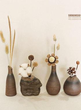 原木风摆件家居饰品软装日式柜台电视柜茶室禅意博古架新中式高端