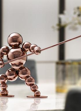 轻奢高档武动人生摆件客厅酒柜电视柜势不可挡桌面装饰品送礼定制