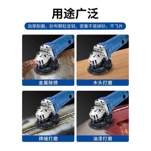 熊猫侠百叶轮打磨片百叶片木材金属不锈钢角磨机磨片砂布轮抛光片 - 图2