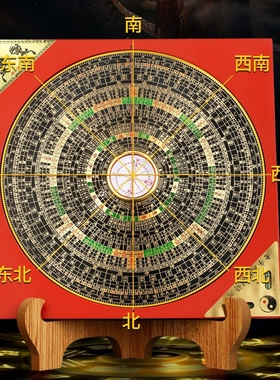 罗盘高精度专业黄铜综合高级指南针随身正黄铜地质奇门八卦罗盘