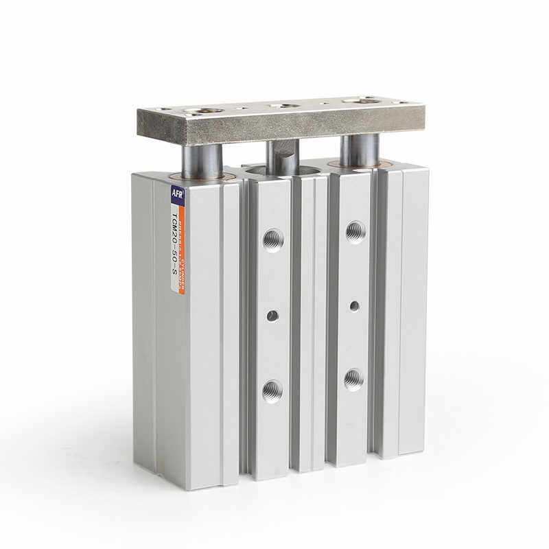 三杆三轴薄型带双导杆导向气缸TCM20X20S 25/30/40/50/60/75/10 - 图3