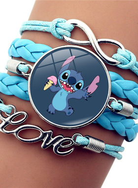 星际宝贝史迪仔蓝色多层手链