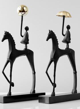 复古舞蹈造型芭蕾女孩天使雕塑人物艺术摆件样板间轻奢家居工艺品