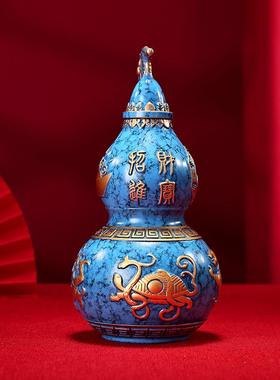 黄铜四神兽葫芦家居开业福气吉祥摆件乔迁送礼办公室玄关办公桌