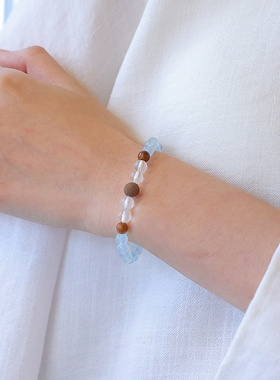 BYROOTS/抱树海蓝藏香珠手串手链女圣诞情人节礼物送女友情侣手串