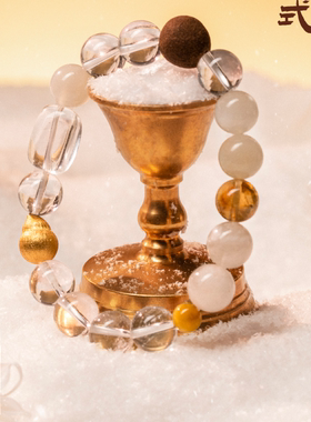 BYROOTS/抱树新品冬日仪式藏香珠手串白水晶女新年礼物生日礼物