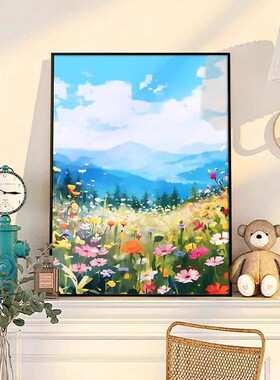 客厅装饰画肌理感挂画花卉沙发后背景画感落地画大气玄关壁画