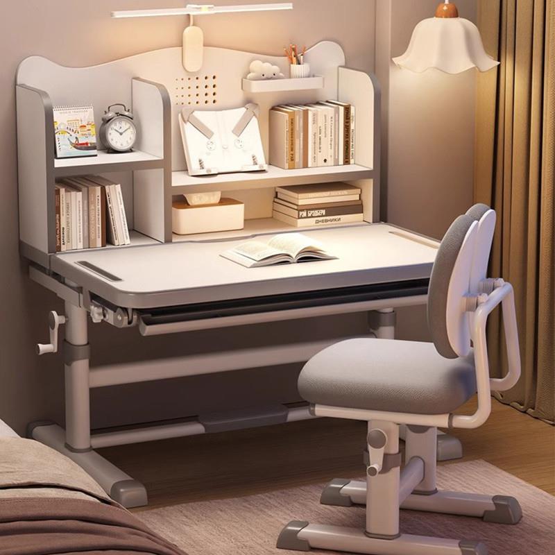 Yla儿童学习桌书桌小孩学生家用专用写字作业桌可手摇升降式桌椅 - 图0