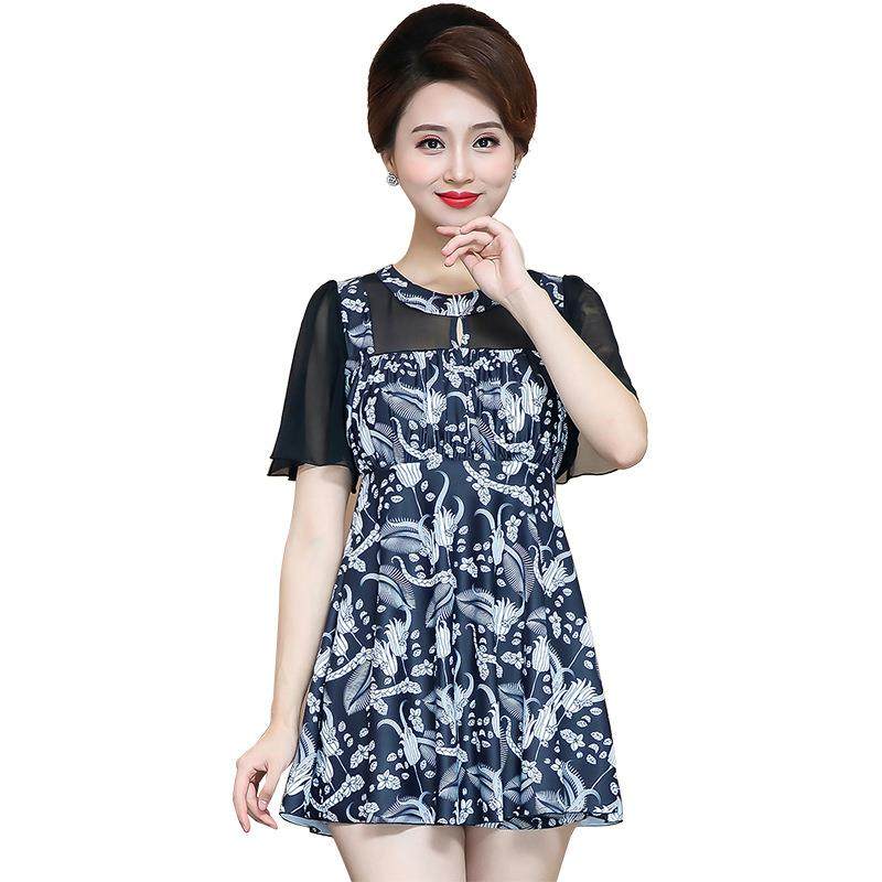 海波特妈妈泳衣中老年女保守遮肚显瘦连体裙式温泉款大码老人泳装,淘宝优惠券,粉丝福利购,淘宝优惠卷