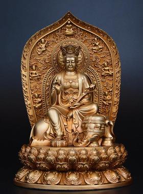 纯铜生肖守护神文殊普贤菩萨佛像虚空藏菩萨大势至菩萨摆件龙蛇兔