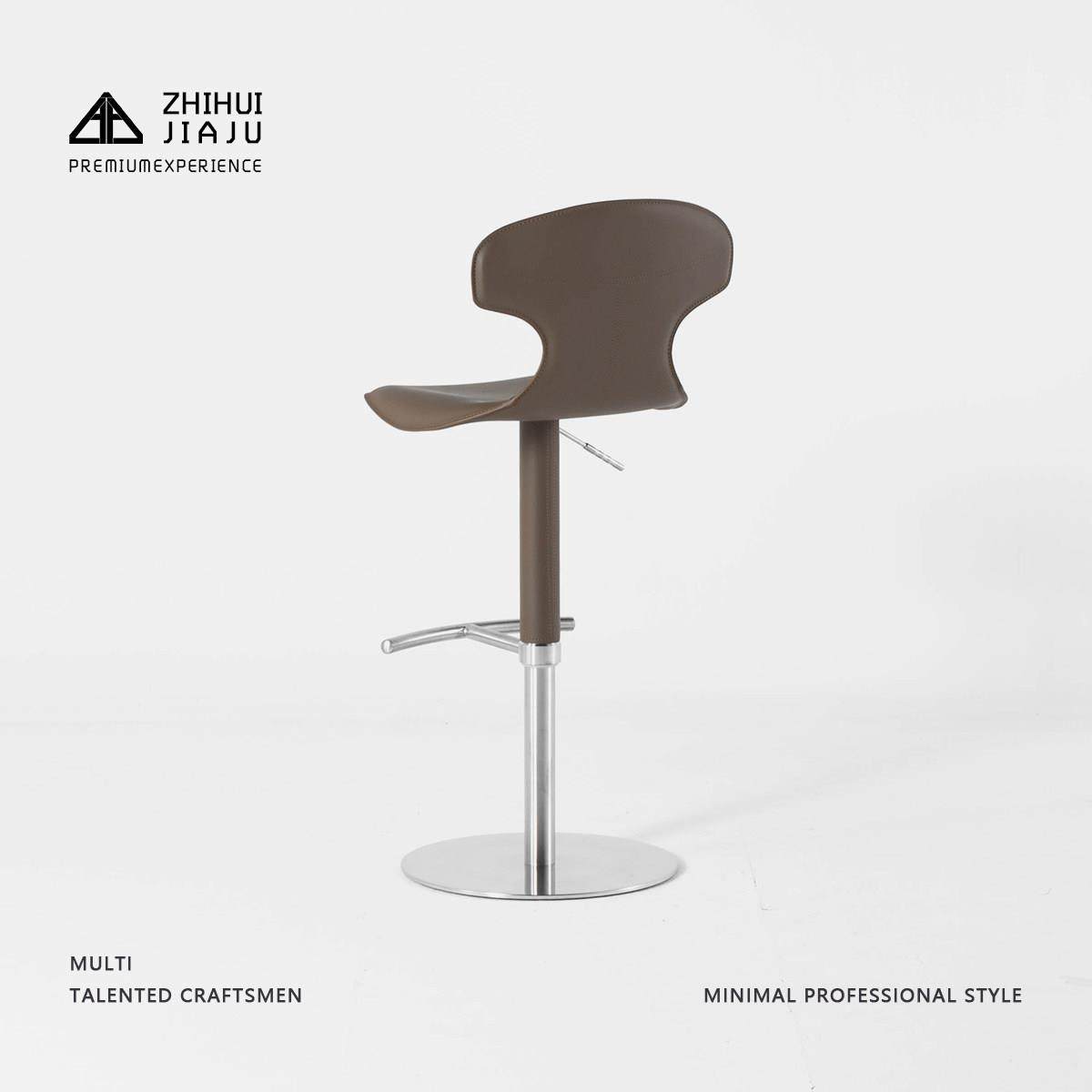 知绘丨包豪斯不锈钢马鞍皮吧台椅升降椅旋转吧椅高脚凳家用岛台椅,淘宝优惠券,粉丝福利购,淘宝优惠卷