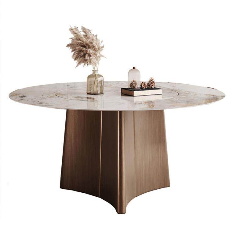 明亮的石板餐桌圆桌，内置转盘隐形电磁炉小公寓圆桌供家庭使用10,淘宝优惠券,粉丝福利购,淘宝优惠卷