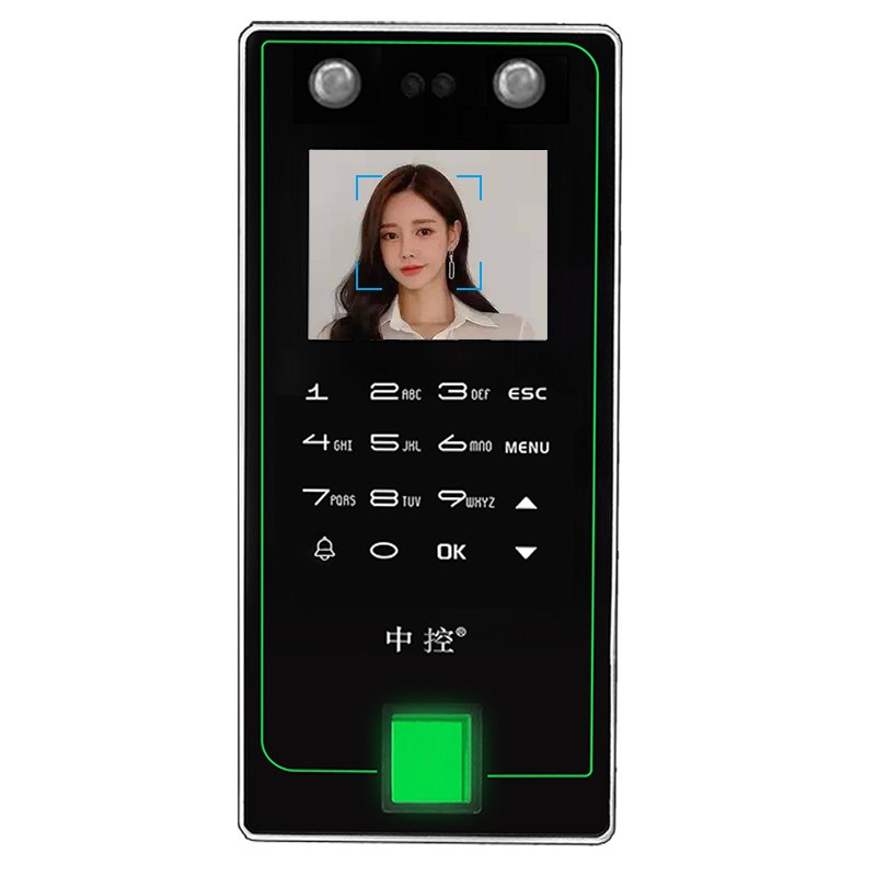 Zhongkong F7pro face recognition access control and attendance all-in-one machine fingerprint password swipe card/glass wood and iron security door