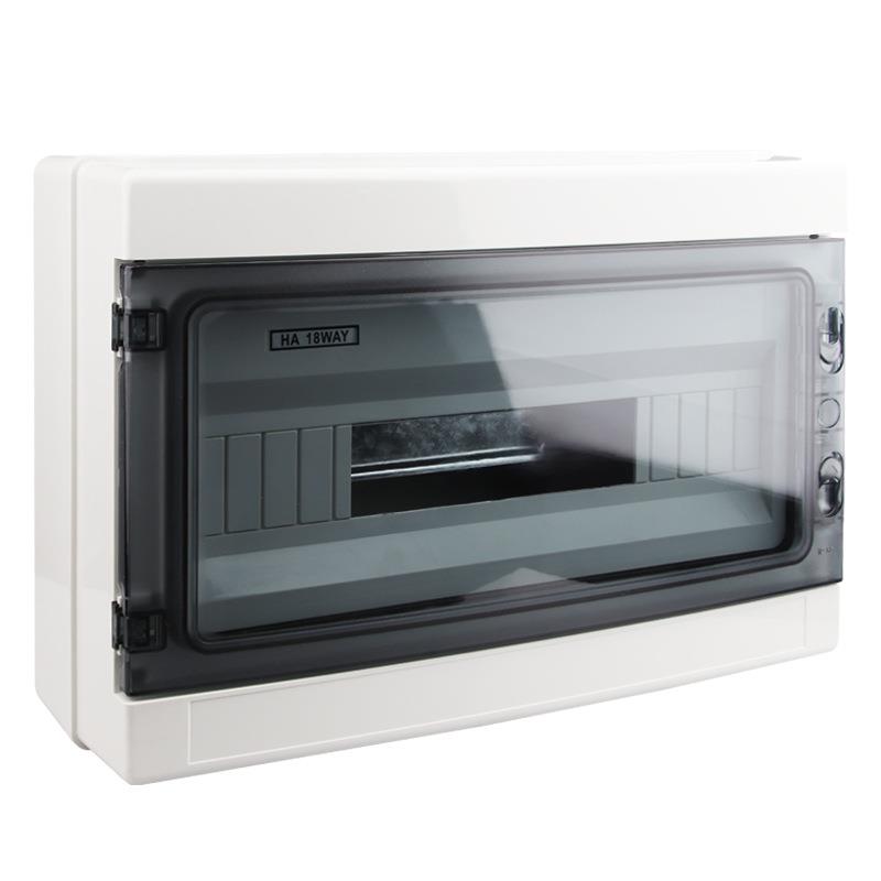 HA-18位防水开关盒户外塑料防雨配电箱室外回路空开防尘明装18P - 图0