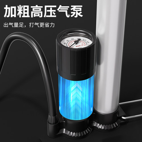 永久打气筒自行车家用便携式充气泵电动车篮球通用新型高压气管子 - 图1