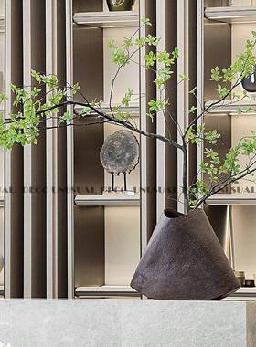 新中式木化石屏风摆件样板房售楼处书柜书房软装饰品摆设