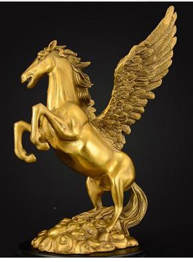 纯铜大号马摆马到飞马成功工艺摆铜设办公室招财装饰品飞马件马品