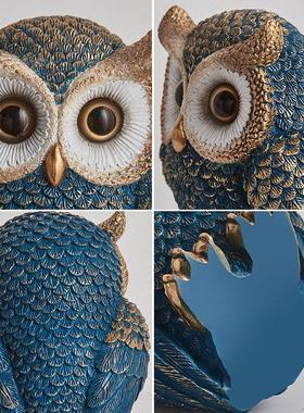 现轻代猫饰头鹰艺摆件客SHBB5402厅奢高档玄关酒柜电视柜装品高级