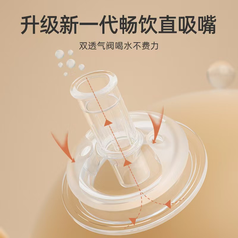 适配森陶乐奶瓶配件宽口径彩虹吸管杯替换吸嘴学饮鸭嘴奶嘴饮水嘴