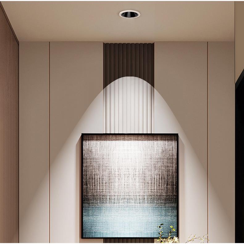 Hill spotlight embedded anti-blue light anti-glare full spectrum extremely narrow frame led ceiling light living room cob downlight