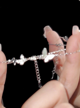 S925纯银蝶舞翩翩浪漫手链