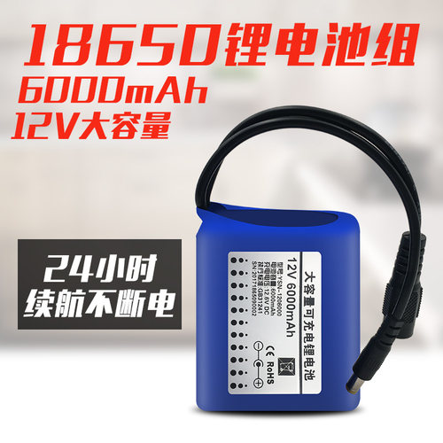 12v锂电池组18650大容量带保护板小体积12N伏LED灯带音响充电电池 - 图1