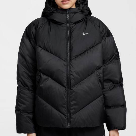 滔搏NIKE耐克女子保暖连帽面包服运动休闲宽松羽绒服HV5236-010