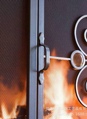 酒店炉卷轴网面铁艺壁民屏风DR-O35宿壁火炉防罩