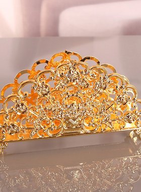 金属欧式家用餐厅餐桌纸巾座夹立体简约欧式高档餐厅收纳夹金属座