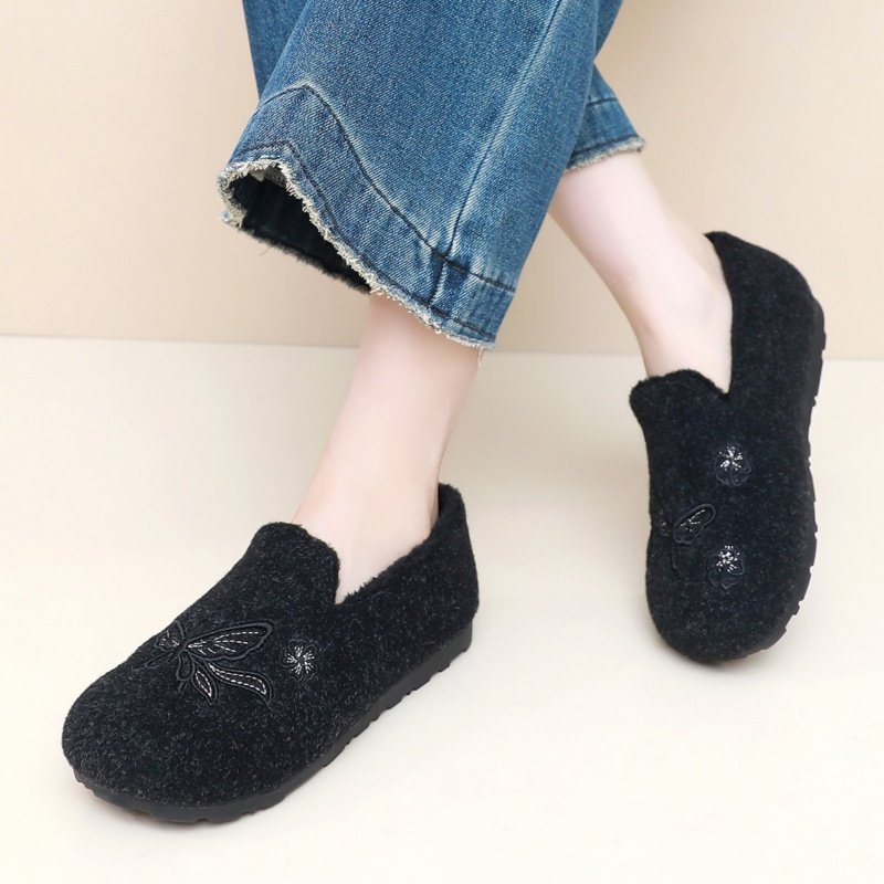 2025冬季韩版女款豆豆棉鞋加绒加厚妈妈棉靴保暖防滑平底软底女靴,淘宝优惠券,粉丝福利购,淘宝优惠卷