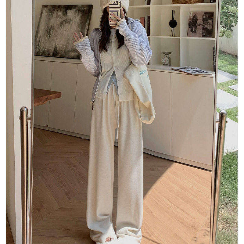 XC慵懒感糯米裤女春款