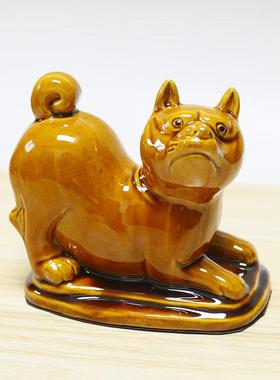 陶瓷狗摆件生肖狗可爱工艺品客厅办公室家居饰品