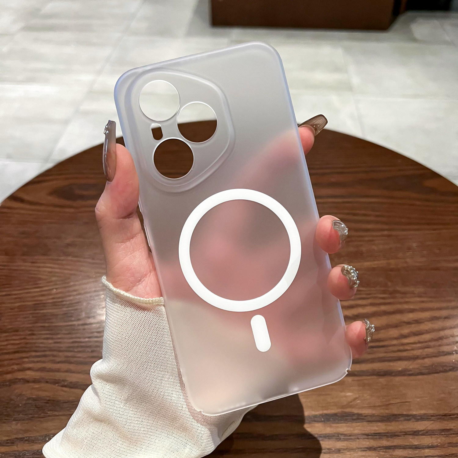 适用荣耀400手机壳400pro冰雾磁吸硬壳Honor300半透明ultra全包防摔保护套200精孔100防指纹pro高级感男女款 - 图1