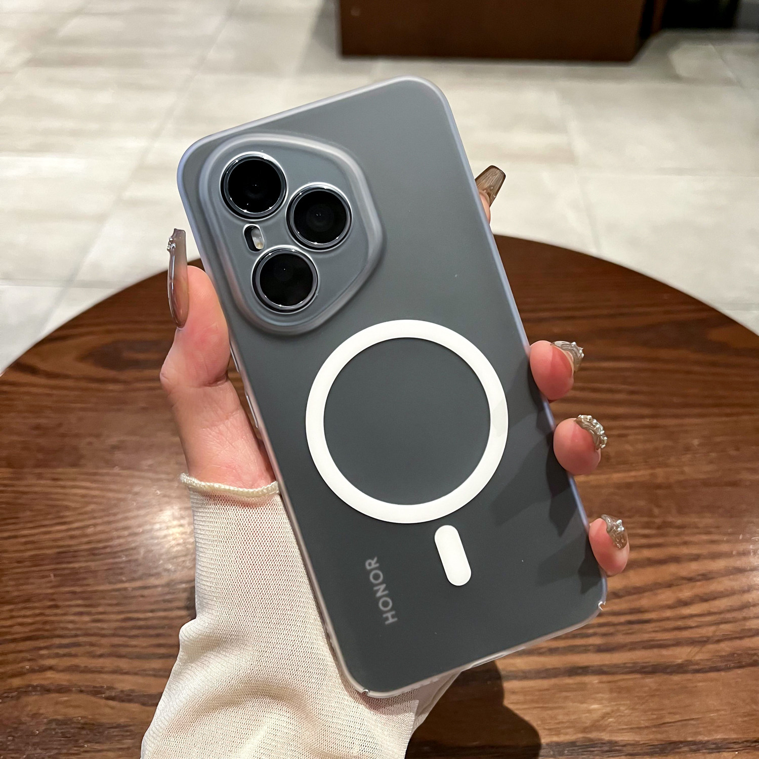 适用荣耀400手机壳400pro冰雾磁吸硬壳Honor300半透明ultra全包防摔保护套200精孔100防指纹pro高级感男女款 - 图0