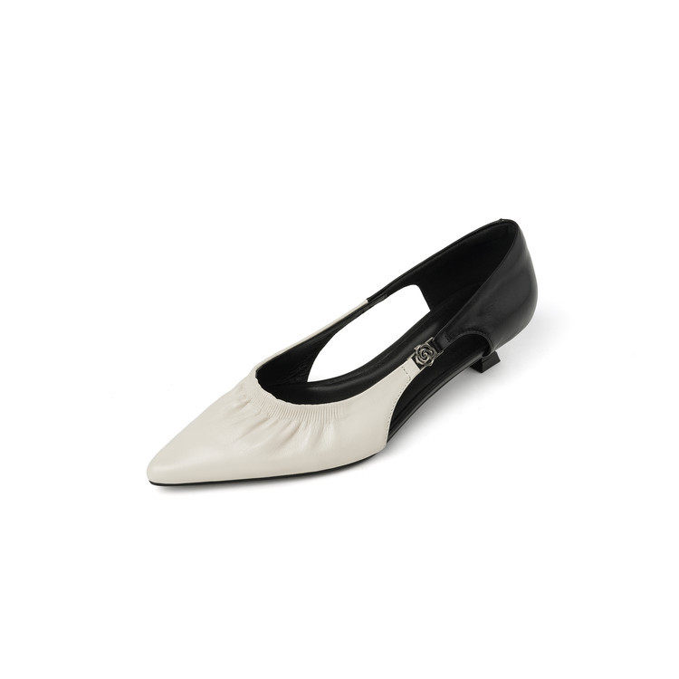 法式复古尖头单鞋女浅口夏季新款高跟鞋真皮猫跟鞋中跟久站不累鞋,淘宝优惠券,粉丝福利购,淘宝优惠卷