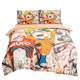 Autumn and winter cartoon Naruto warmth thickened crystal velvet four-piece set for boys dormitory Naruto bed sheet three-piece set