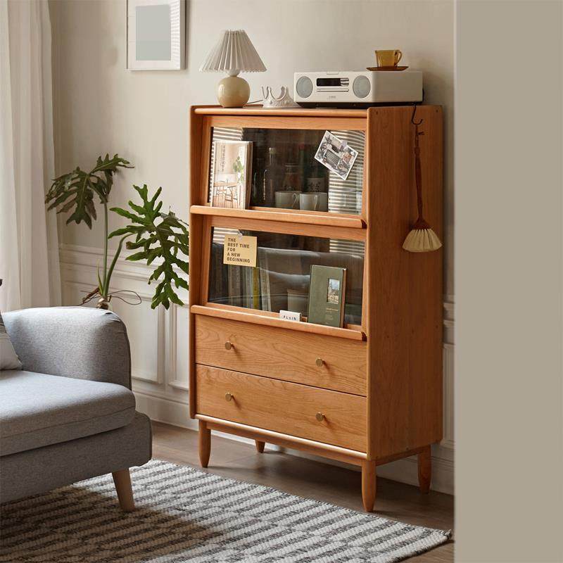 1VPK樱桃木书柜餐边柜实木收纳柜客厅电视柜展示柜沙发,淘宝优惠券,粉丝福利购,淘宝优惠卷