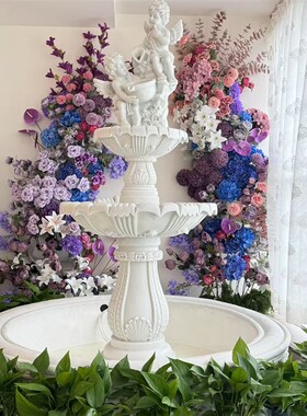 欧式庭院装饰流水喷泉婚庆许愿池别墅花园露台鱼池户.外园林摆件