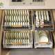 Kitchen pull-in-room bowl storage rack household sink bowl under cabinet built-in basket 69342 pull-in stainless steel tray