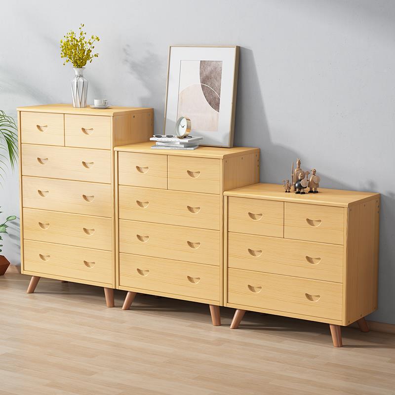 7带腿斗柜收纳储物多功能松木抽屉T柜简易VXM柜二三柜四柜五斗定 - 图2