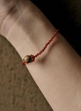 子休沉香红玛瑙本命年情侣手链