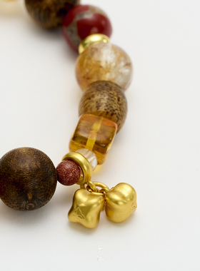 子休沉香柿柿吉本命年女款手链