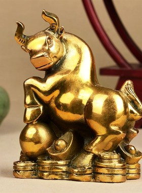 纯铜十二生肖摆件全套 小号铜鼠铜牛虎兔龙蛇马羊猴鸡狗猪属相