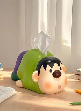 日本卡通胖虎创意纸巾盒摆件