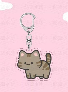 呆萌小猫亚克力书包挂件萌宠可爱卡通猫咪钥匙扣挂饰开学季送朋友