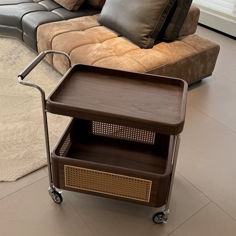 中古实木边几可移动小户型高级藤编极简复K古侘寂风沙发茶几小推,淘宝优惠券,粉丝福利购,淘宝优惠卷