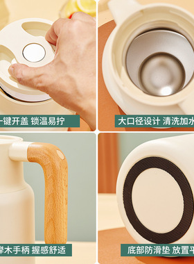户外围炉煮茶家用大容量咖啡壶商用304不锈钢保温壶待客保冷水壶