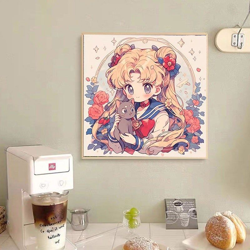 十字绣2025新款美少女战士5d客厅点贴钻砖石贴画diy钻石画带框,淘宝优惠券,粉丝福利购,淘宝优惠卷